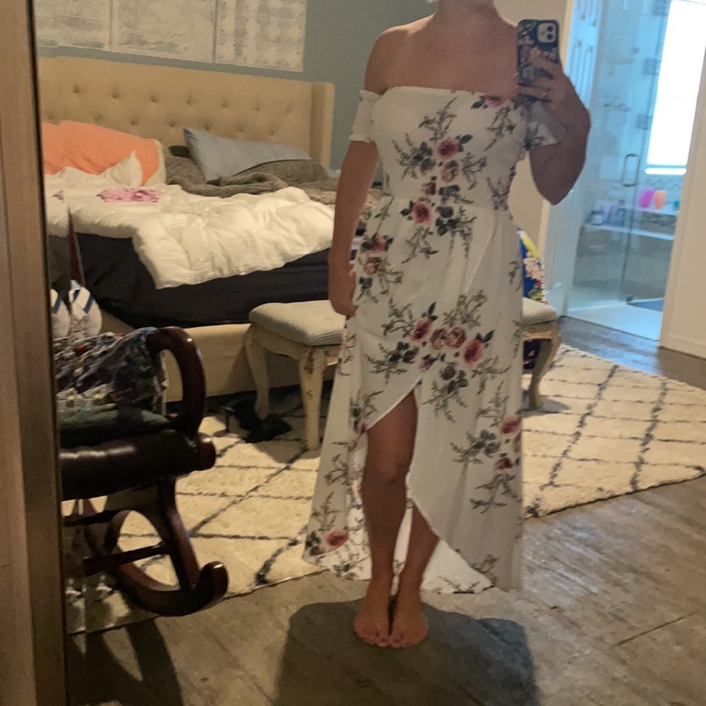 White flower dress